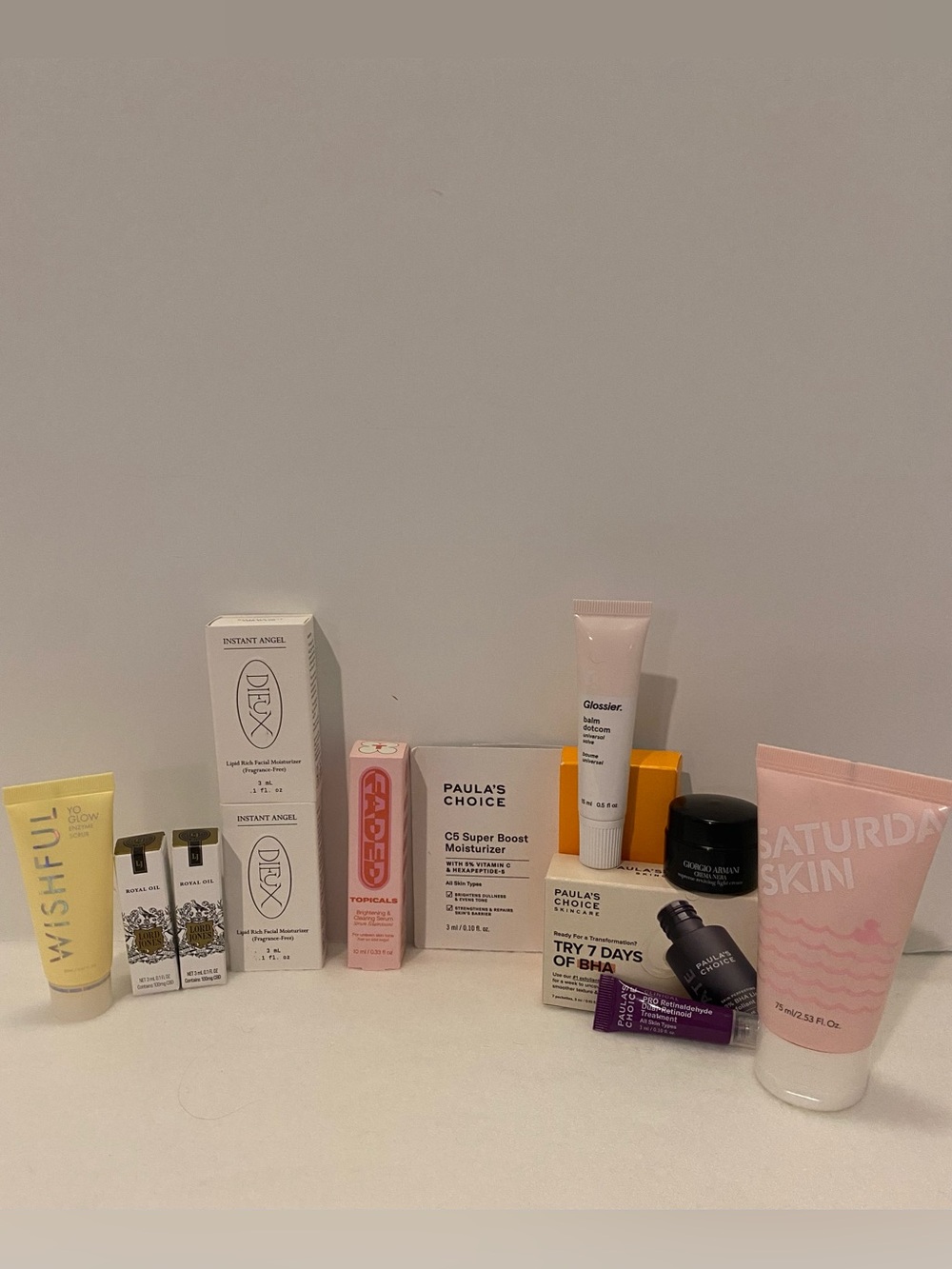 Full Size Lip Balm. Refining Peel Mask. Enzyme Scrub. Samples Multiple Skincare